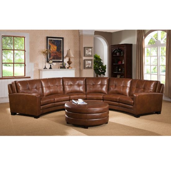 Picture of Cali Modern Top Grain Leather Setional (Open Box)