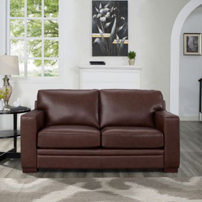 Picture of Chatsworth Modern Top Grain Leather Loveseat (Open Box)