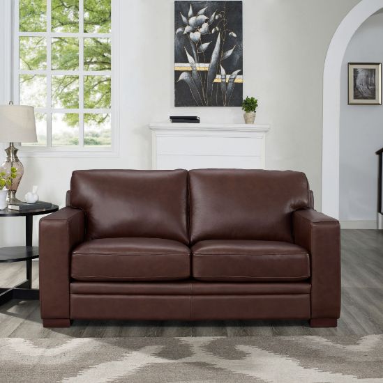 Picture of Chatsworth Modern Top Grain Leather Loveseat (Open Box)