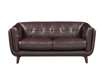 Picture of Seymour Modern Top Grain Leather Loveseat (Open Box)