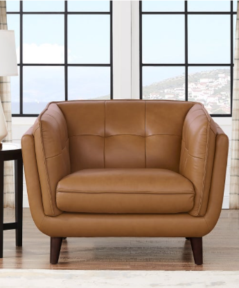 Picture of Seymour Modern Top Grain Leather Chair (Open Box)