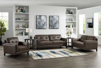 Picture of Monterey Modern Top Grain Leather 3-piece Living Room Set