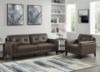 Picture of Monterey Modern Top Grain Leather 3-piece Living Room Set