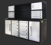 Picture of Steelman 7' Stainless Steel Garage Cabinet Workbench (18 Drawers & 4 Cabinets)