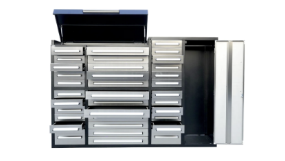 Picture of Steelman 7' Stainless Steel Garage Cabinet (35 Drawers)