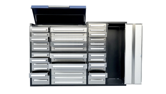 Picture of Steelman 7' Stainless Steel Garage Cabinet (35 Drawers)