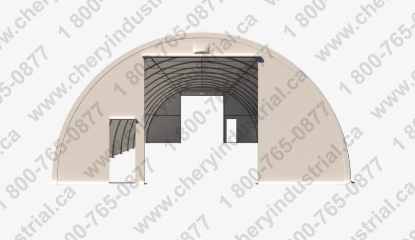 Picture of Gold Mountain Single Truss Round Storage Shelter W30'xL65'xH15'