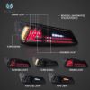 Picture of VLAND LED Tail Lights with Amber Turn Signal for Lexus