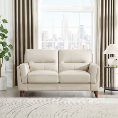 Picture of Tampa Modern Top Grain Leather Loveseat