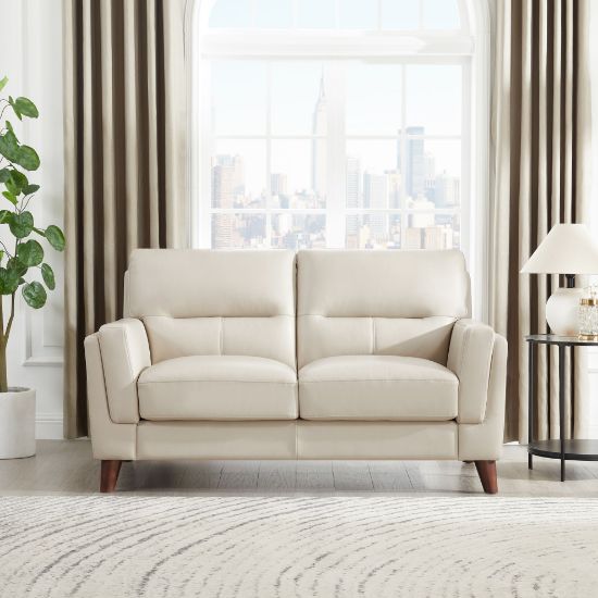 Picture of Tampa Modern Top Grain Leather Loveseat