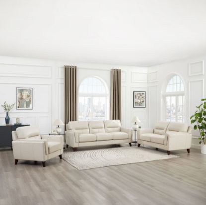 Picture of Tampa Modern Top Grain Leather Sofa Loveseat Chair Set